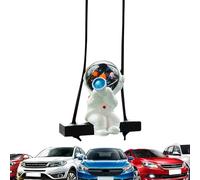 Ciondolo decorativo per auto, ornamento oscillante per auto - Decorazione per auto con ciondolo astronauta con telescopio | per auto Ornamento pendente in resina Decorazioni per interni auto
