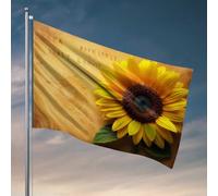 Ciondolo decorativo per dormitorio da uomo, motivo girasole: una bandiera luminosa e bella da esporre per uomo, bandiere divertenti per dormitorio universitario (60 x 90 cm)