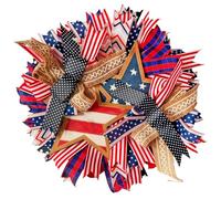 Ciondolo decorativo per porta con scritta "Independence Day", colore: rosso, bianco e blu, con stelle e strisce