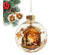 Ciondolo Del Presepe Per Albero | Decorazione Appendibile Sacra,Ornamento Presepe Per Albero Di Natale | Per Porta Parete Finestra Soggiorno Adulti Adolescenti Studenti Donne Collezionisti