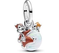 Ciondolo Disney Winnie The Pooh per bracciali PANDORA Collana Bracciale Europeo Charms per la Festa della Mamma Donna Ragazza, Pequeño, Argento sterling, Zirconia cubica