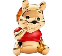 Ciondolo Disney Winnie The Pooh per bracciali PANDORA Collana Bracciale Europeo Charms per la Festa della Mamma Donna Ragazza, Pequeño, Argento sterling, Zirconia cubica