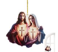 Ciondolo domestico acrilico di Gesù - La nascita della decorazione | Robusto ornamento natalizio, decorazione per decorazioni cristiane, famiglia