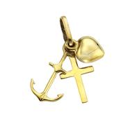 Ciondolo Fascination senza catena oro giallo 333 fede amore speranza lungo 20 mm