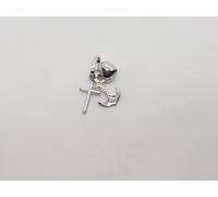 CIONDOLO FEDE SPERANZA E CARITA' IN ORO BIANCO 18KT 750 0,9 GRAMMI (3701)