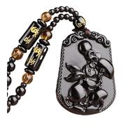 Ciondolo Feng Shui, Ciondolo Feng Shui Ossidiana Zodiaco Animale Collana ricchezza Chakra Amuleto di Ricchezza fortunata allontana Gli Spiriti maligni Collana per la Massima ricchezza di Denaro