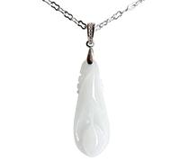 Ciondolo Fiore di Magnolia in Pura Giada Naturale Squisito