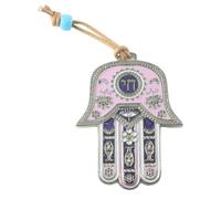 Ciondolo fortunato CHAI Hamsa appeso a mano da parete Judaica Kabbalah succes...