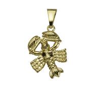 Ciondolo gioiello ciondolo segno zodiacale Cancro in oro 585 giallo lucido 14...