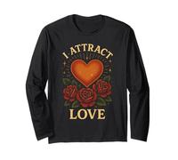 Ciondolo I Attract Love Heart And Roses Maglia a Manica