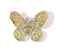 Ciondolo in acciaio inossidabile con ciondolo a forma di cuore a forma di stella, farfalla, api, 11 opzioni eleganti con orlo liscio, stella, luna, cuore, idea regalo, Misura unica, come descritto
