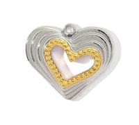 Ciondolo in acciaio inox con ciondolo a forma di cuore, stella, farfalla, api, 11 opzioni eleganti, orlo liscio, due tonalità, cuore, stella, luna, farfalla, api, ciondolo, Misura unica, come
