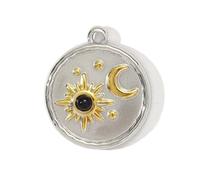 Ciondolo in acciaio inox con ciondolo a forma di cuore, stella, farfalla, api, 11 opzioni eleganti, orlo liscio, due tonalità, cuore, stella, luna, farfalla, api, ciondolo, Misura unica, come