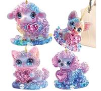 Ciondolo in acrilico animale,Ornamenti in acrilico animale,Decorazioni per ciondolo in acrilico per gli amanti degli animali - Ornamento chiave carina multifunzionale e per la