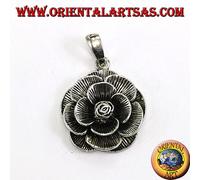 Ciondolo In Argento 925 ‰ a forma di fior di rosa ( grande )