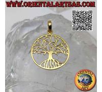 Ciondolo in Argento 925‰ albero della vita "Yggdrasil" in stile Klimt nel cerchi