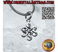 Ciondolo in Argento 925‰ bellissimo nodo dell'infinito Tibetano Srivatsa
