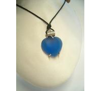 Ciondolo in ARGENTO 925 con Cuore in quarzo sintetico - pendente con girocollo