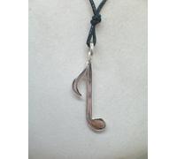 Ciondolo in ARGENTO 925 con NOTA MUSICALE - pendente croma - note - musica -
