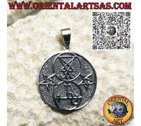 Ciondolo in argento 925 con Sigillo di Satana e Lilith - Gioiello Esoterico Arti