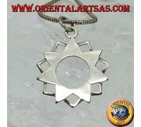 Ciondolo in argento 925 ‰ della Stella a sette punte Eptagramma