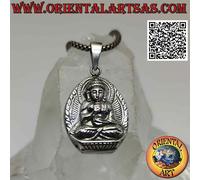 Ciondolo in Argento 925‰ il Buddha della benedizione sull'altare