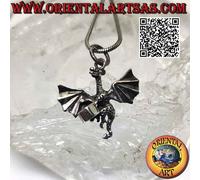 Ciondolo in Argento 925‰ il classico drago "occidentale" in volo