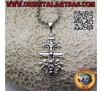 Ciondolo in Argento 925‰ la “croce di Caravaca” o "Cruz de Caravaça"