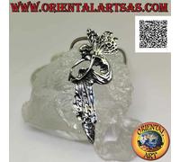 Ciondolo in Argento 925‰ la fata con abito drappeggiato che abbraccia le gambe