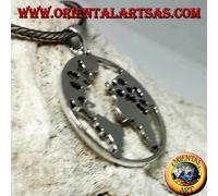Ciondolo in argento 925 ‰ la terra il nostro pianeta Terra