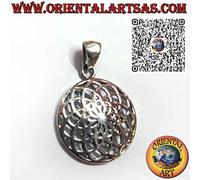 Ciondolo in Argento 925 Mandala a Forma di Fiore della Vita