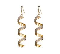 Ciondolo in argento 925 per donna Twist Spiral orecchini, orecchini, charm in argento dorato nero orecchini lunghi. s gold