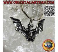 Ciondolo in Argento 925‰ pipistrello con grandi ali spiegate