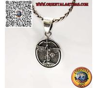 Ciondolo in Argento 925 San Michele Arcangelo e Angelo Custode