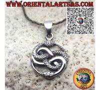 Ciondolo in Argento 925‰ Talismano di Auryn Ouroboros - La Storia Infinita