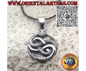 Ciondolo in Argento 925‰ Talismano di Auryn Ouroboros - La Storia Infinita