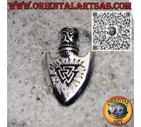 Ciondolo in argento Punta di Freccia Vichinga con Triangolo di Odino e Vegvisir