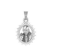 Ciondolo in argento Sterling 92,5 con scritta in lingua inglese "Dio Shree", Sai Baba, Sai Baba, per uomini e donne, in argento puro, con lucchetto Sai Baba/Satya sai, con catenina in argento, senza