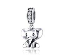 Ciondolo in argento Sterling 925, a forma di tigre, di gatto, di mucca, di scimmia, di pavone, di animale, per bracciali Pandora