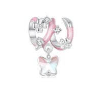 Ciondolo in argento sterling 925 con farfalla, per bracciale Pandora