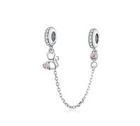 Ciondolo in argento sterling 925 con perline in materiali sicuri, per braccialetti Pandora da donna, stile europeo. e 925, colore: Simpatici ciondoli a forma di gatto., cod. YS-C011
