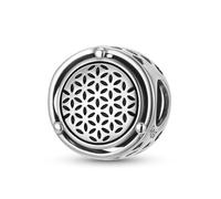 Ciondolo in argento Sterling 925, fiore della vita, per bracciali, collane, ciondoli, perle, gioielli adatti per charm, bracciale, fede, ciondoli religiosi, regali per donne