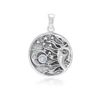 Ciondolo In Argento Sterling 925 Sole Luna Stelle Gioielleria Celestiale