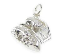 Ciondolo in argento sterling .925 x 1 IOM da corsa dell'isola di Man TT Sidecar