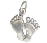 Ciondolo in argento sterling Baby Feet .925 Ciondoli per neonati e bambini