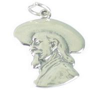 Ciondolo in argento sterling Buffalo Bill .925 x 1 ciondoli American Old West