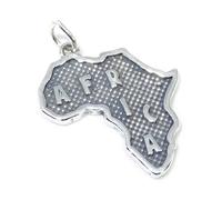 Ciondolo in argento sterling con mappa dell'Africa .925 x 1 ciondoli Paese e Con