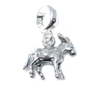 Ciondolo in argento sterling con perline d'asino .925 x 1 Ciondoli per muli e as