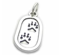 Ciondolo in argento sterling con stampa della zampa .925 x 1 ciondoli con stampe