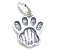 Ciondolo in argento sterling con stampa della zampa .925 x 1 ciondoli con stampe